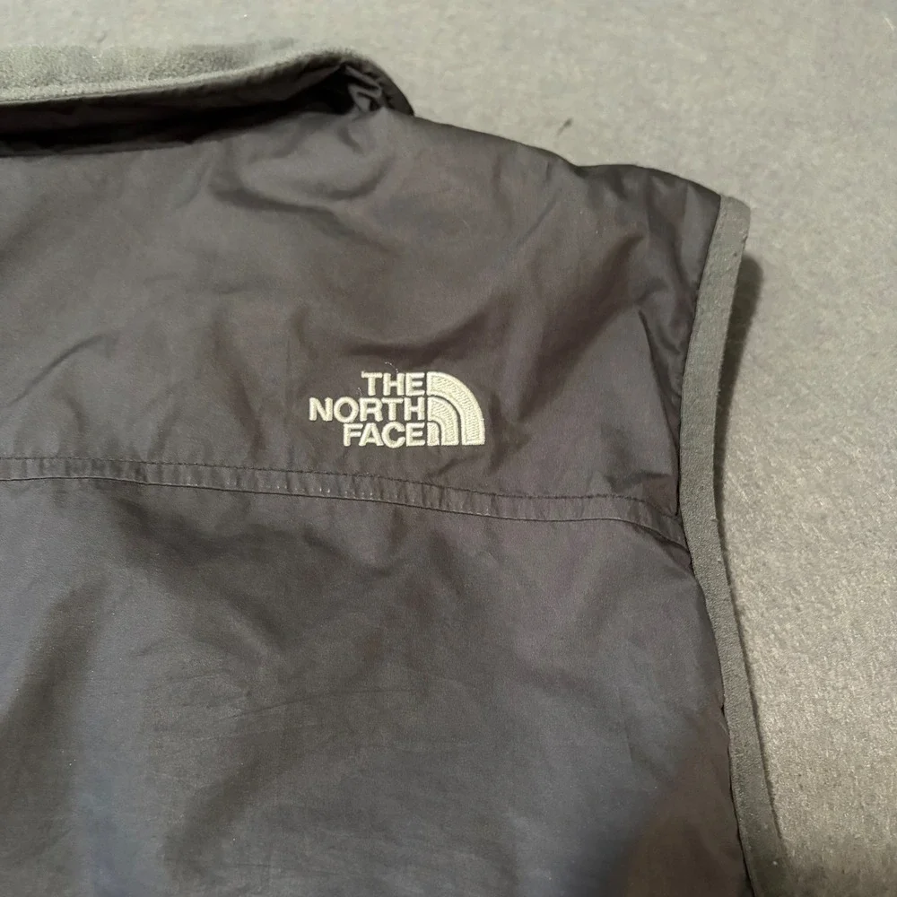 The North Face Full Zip Fleece Lined Vest Men M Outdoors Hike Golf Black